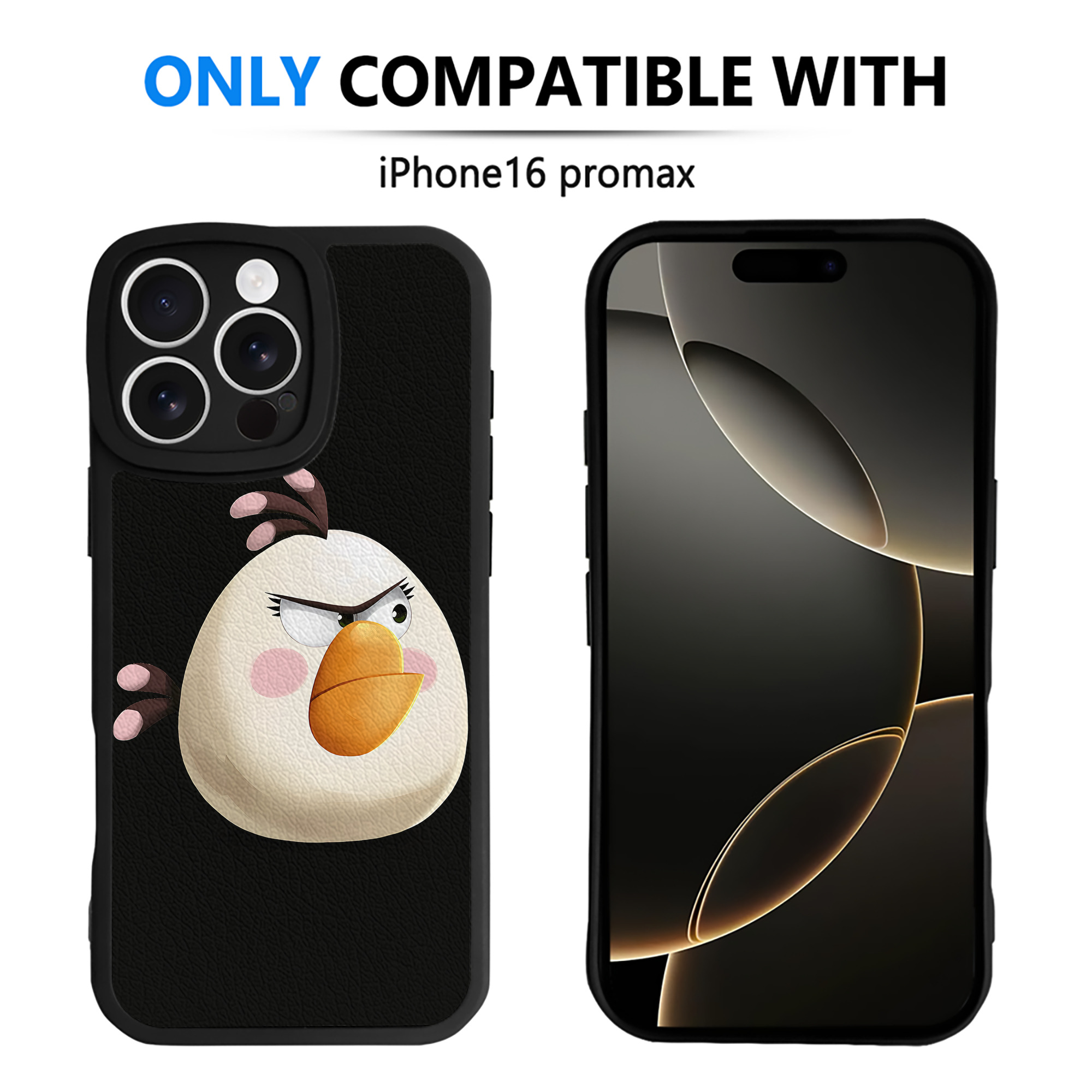 （画像用） Angry Birds アングリーバード 【iPhone 16シリーズ対応】シリコンスマホケース（レザー調） 材質：シリコン